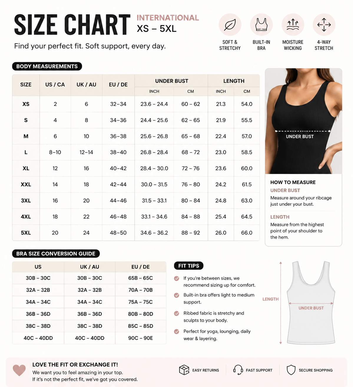 🔥Summer Sale💥-Women'S Ribbed Tank Top With Built-In Bra🔥8-Pack - All Colors Included