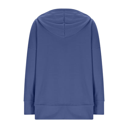 Womens Long Sleeve Tops Casual Ribbed Knit Half Button Hooded Pullover Sweatshirt Versatile Casual Wear