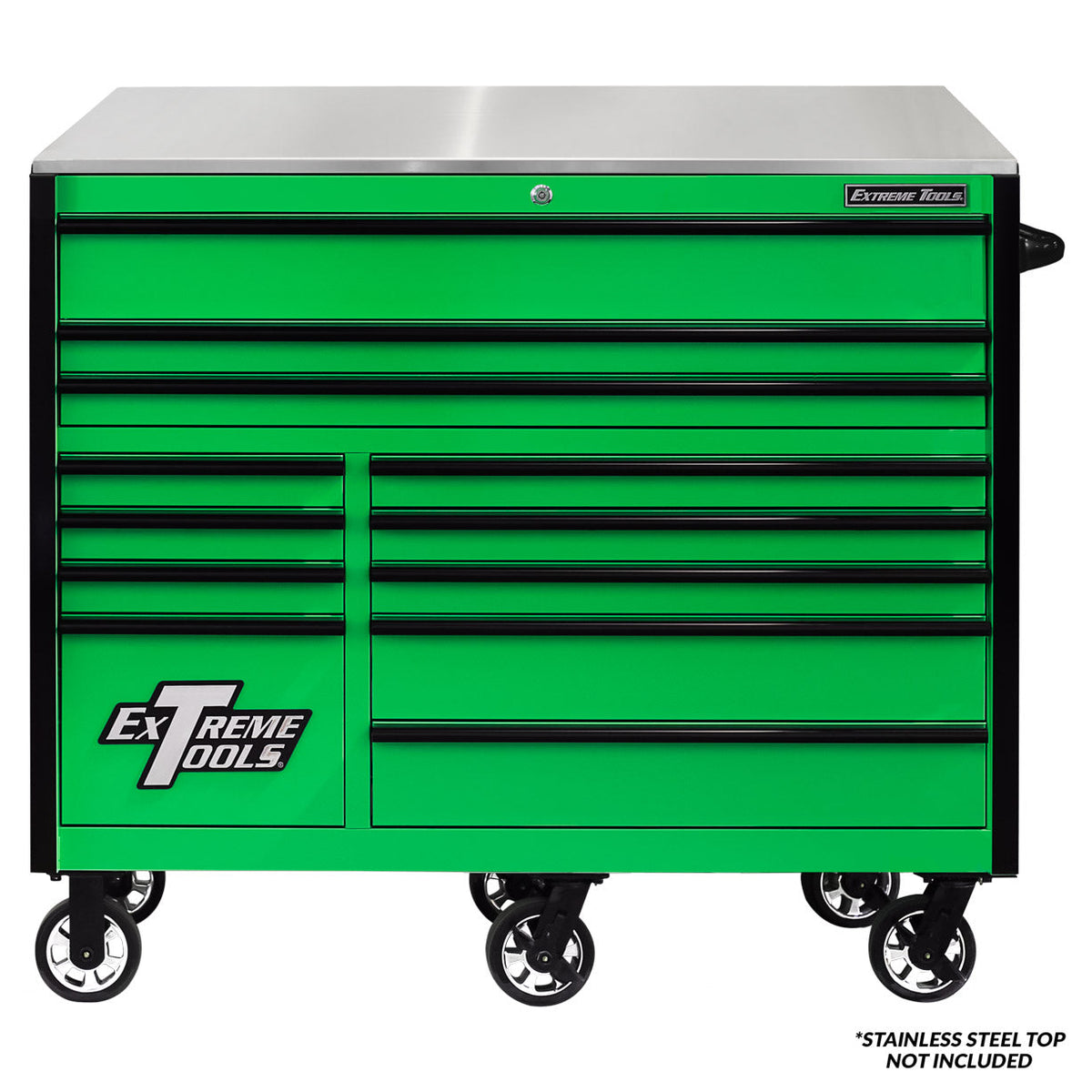 Extreme Tools RX Series 55” 12 Drawer Roller Cabinet with 150 lbs. Slides