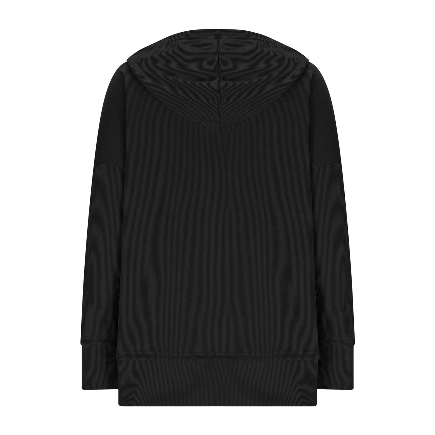 Womens Long Sleeve Tops Casual Ribbed Knit Half Button Hooded Pullover Sweatshirt Versatile Casual Wear