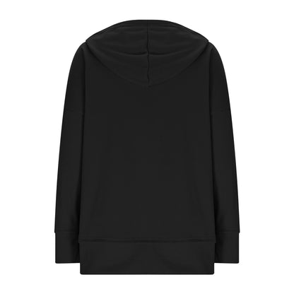 Womens Long Sleeve Tops Casual Ribbed Knit Half Button Hooded Pullover Sweatshirt Versatile Casual Wear