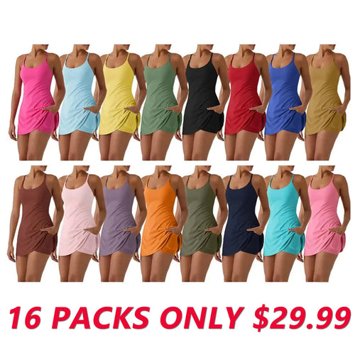😍Promotion Day💥Backless Sleeveless Dresses With Pockets
