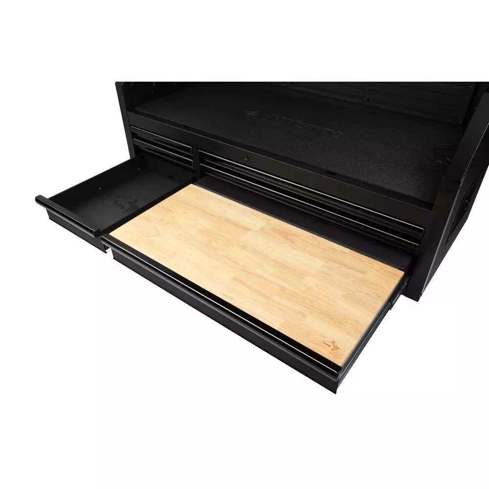 INDUSTRIAL 52 IN. W X 21.5 IN. D 6-DRAWER TOOL CHEST WITH PULL-OUT WORK SURFACE AND LED LIGHT IN MATTE BLACK
