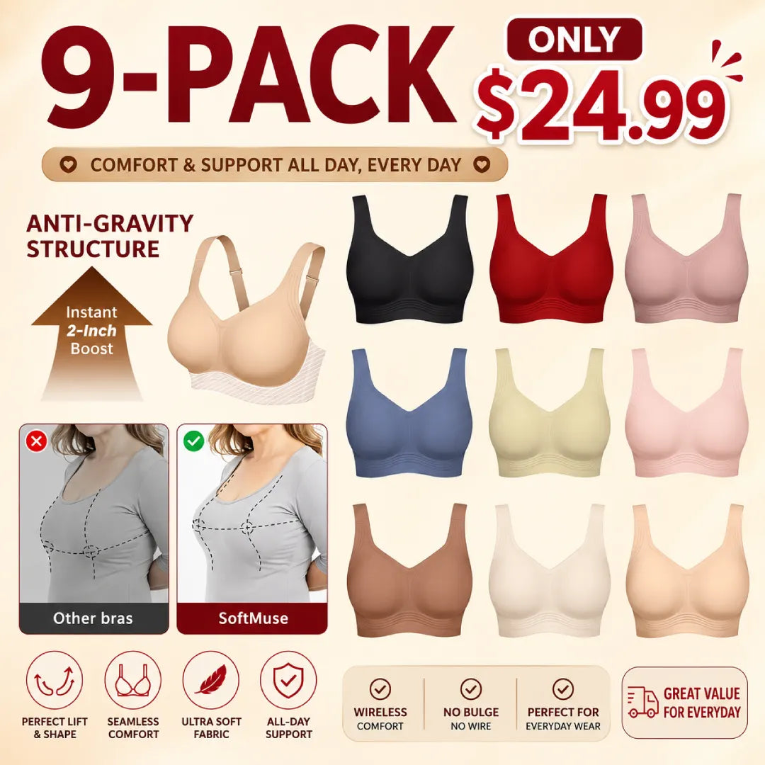Seamless Deep V Push-Up Wireless Bra
