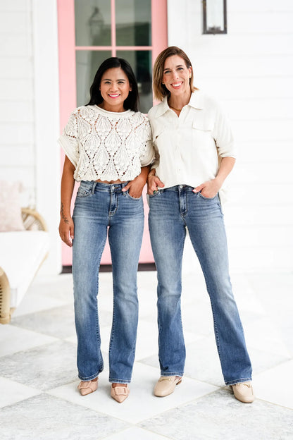 Holy Grail Tummy Control Bootcut Jeans (Tummy Control Cuffed Slim Fit Jeans (🔥 Buy 1, Get 1 FREE – Limited Time!))