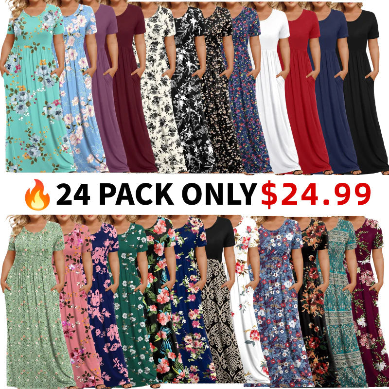 🔥Summer Best Seller🔥Women's Plus Size Maxi Dresses for Curvy