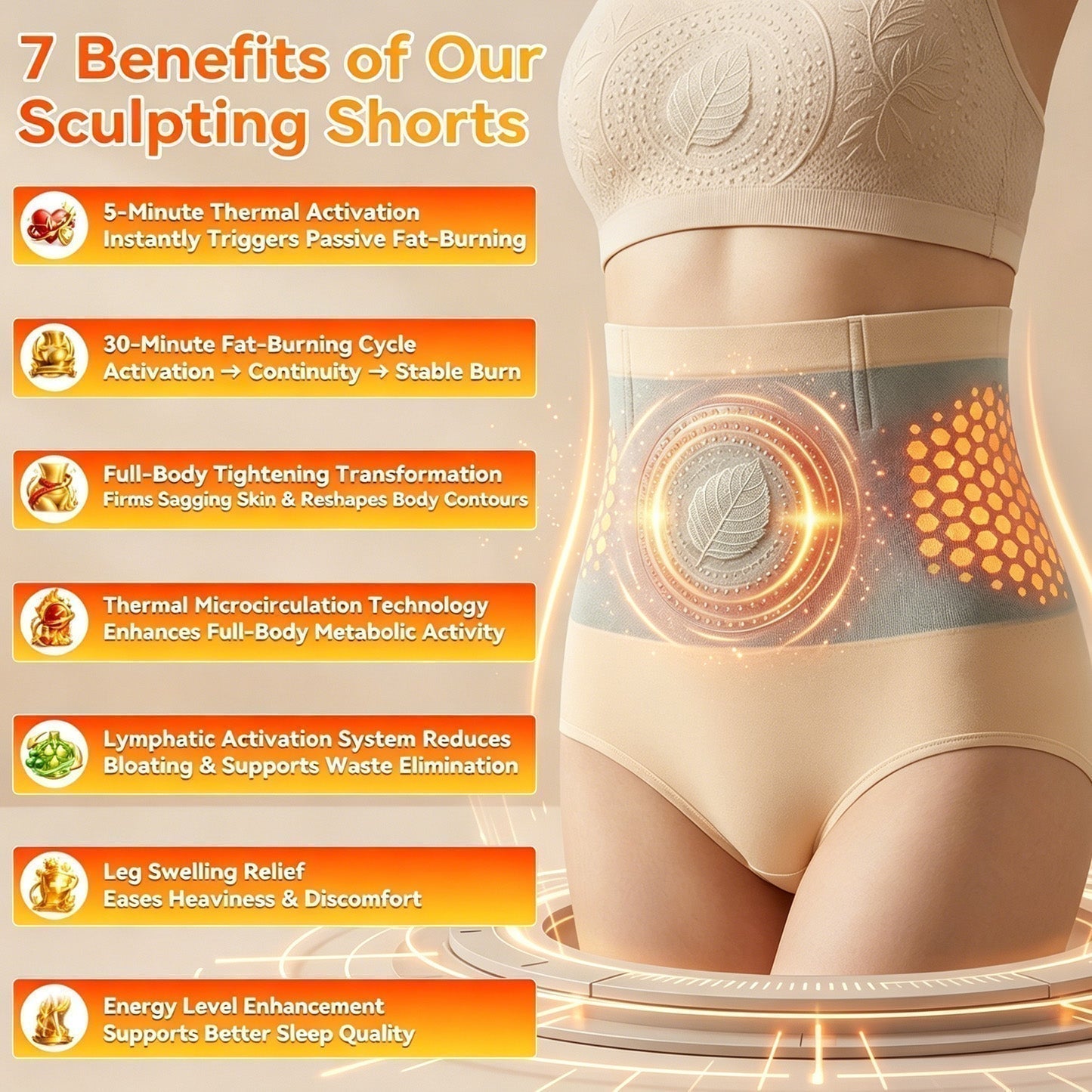 2026 Moringa & Berberine 4-in-1 Micro-Particle Shaping & Fat Burning Shorts