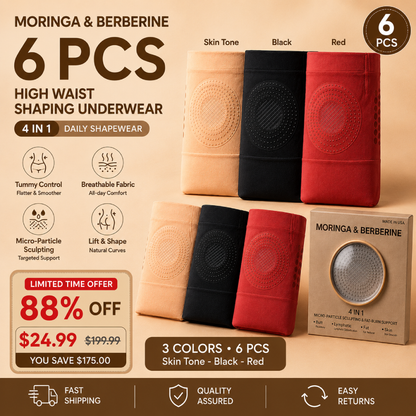 2026 Moringa & Berberine 4-in-1 Micro-Particle Shaping & Fat Burning Shorts