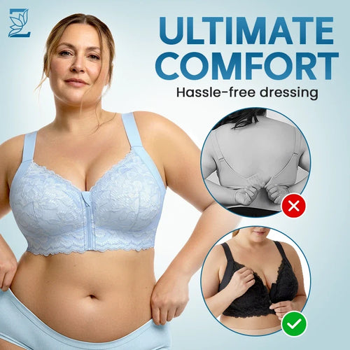 ZipLacy - Ultra Soft Front Zip Wireless Lifting Bra