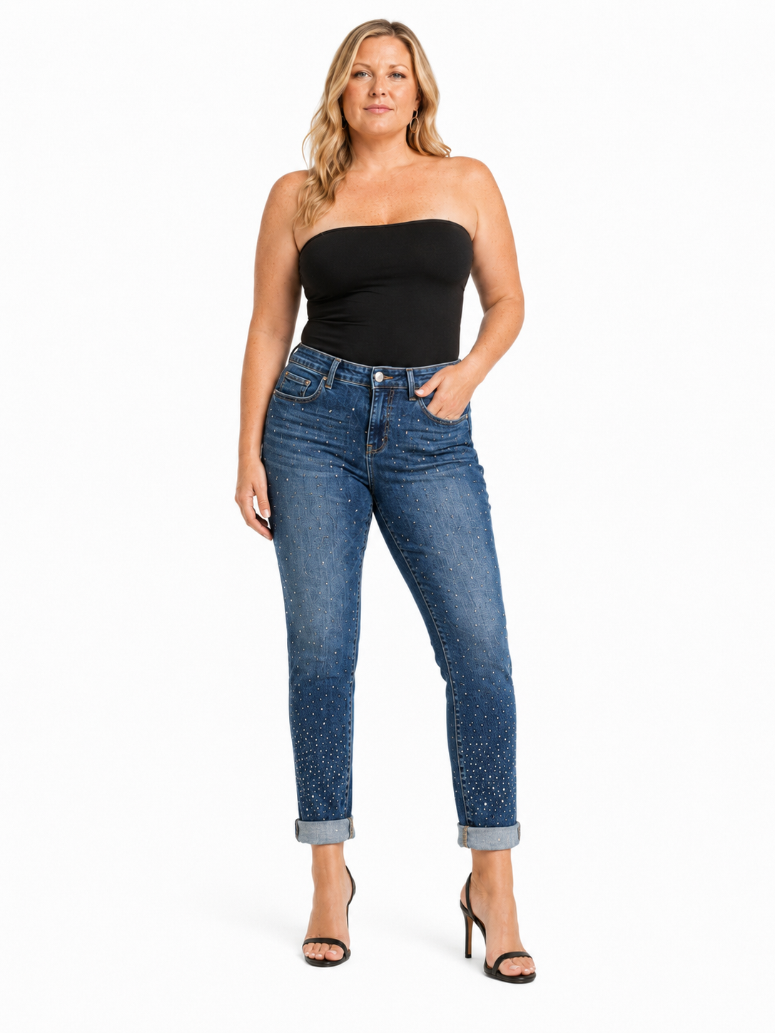 Tummy Control Cuffed Slim Fit Jeans (🔥 Buy 1, Get 1 FREE – Limited Time!)