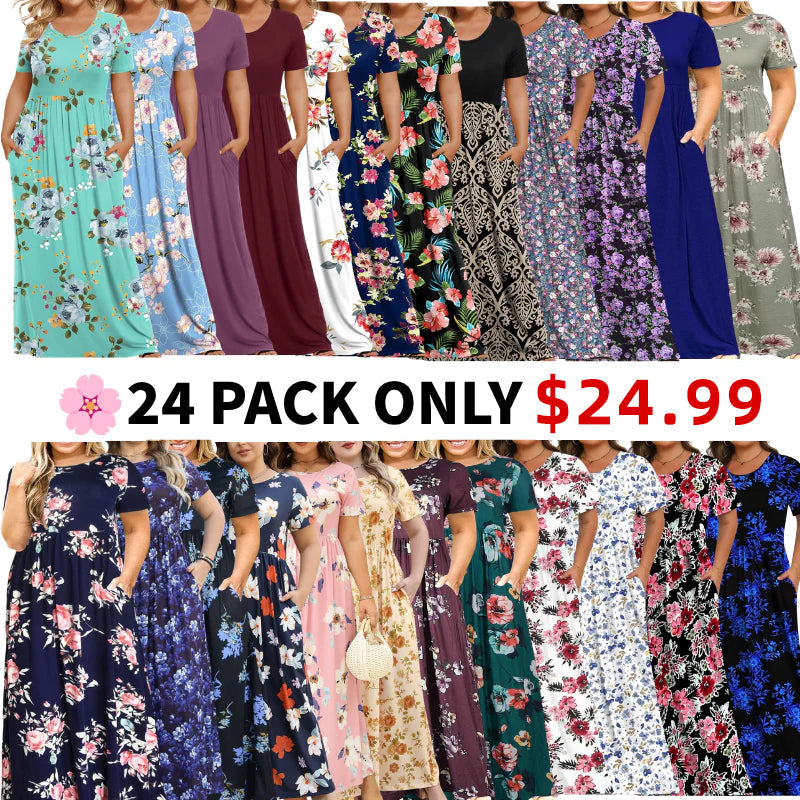 🔥Summer Best Seller🔥Women's Plus Size Maxi Dresses for Curvy