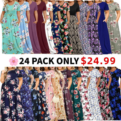 🔥Summer Best Seller🔥Women's Plus Size Maxi Dresses for Curvy