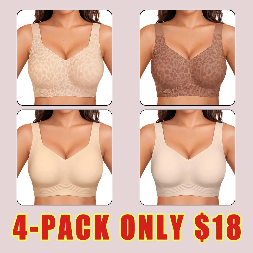 Seamless Deep V Push-Up Wireless Bra