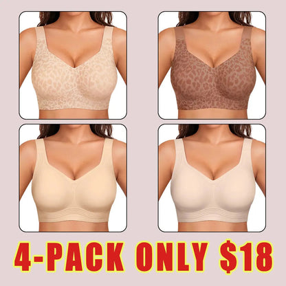 Seamless Deep V Push-Up Wireless Bra
