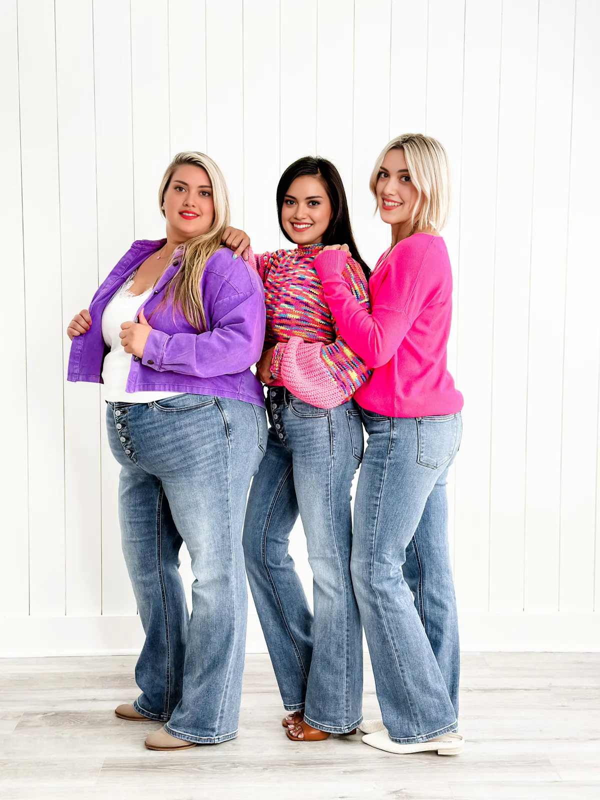 Mid Rise Button Fly Bootcut Jeans (🔥 Buy 1, Get 1 FREE – Limited Time!)