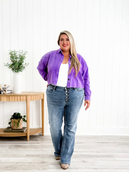 Mid Rise Button Fly Bootcut Jeans (🔥 Buy 1, Get 1 FREE – Limited Time!)