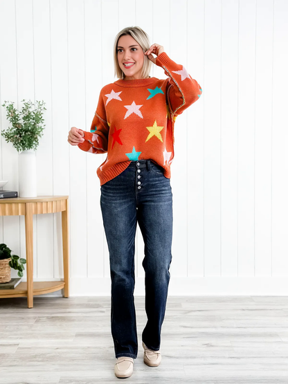 Mid Rise Button Fly Bootcut Jeans (🔥 Buy 1, Get 1 FREE – Limited Time!)