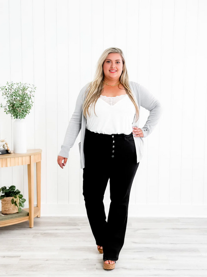 Mid Rise Button Fly Bootcut Jeans (🔥 Buy 1, Get 1 FREE – Limited Time!)