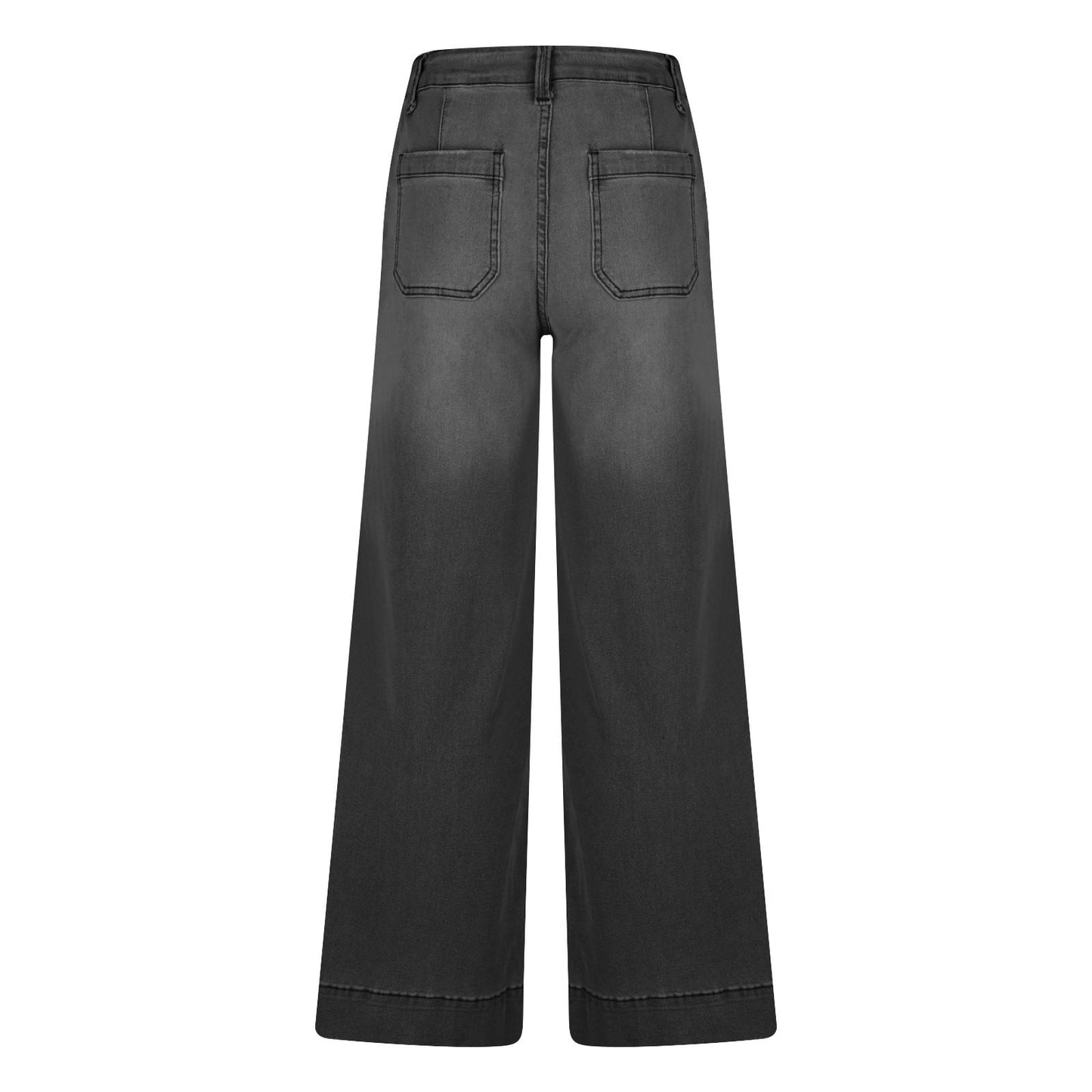 Miqool Women's Wide Leg Jeans Casual Loose Fit High Waisted Stretchy Baggy Denim Pants with Pockets
