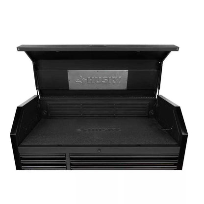 INDUSTRIAL 52 IN. W X 21.5 IN. D 6-DRAWER TOOL CHEST WITH PULL-OUT WORK SURFACE AND LED LIGHT IN MATTE BLACK