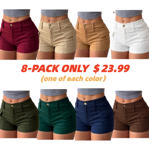 women’s shorts new summer cargo shorts, American vintage low rise slim fit booty shorts; simple everyday comfortable shorts; sporty casual bottoms; stylish vibe, easy flat styling Womenswear
