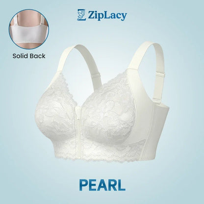 ZipLacy - Ultra Soft Front Zip Wireless Lifting Bra