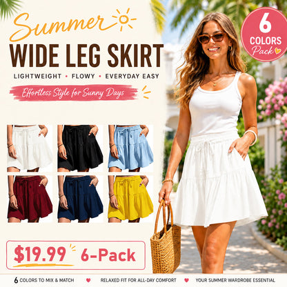 Womens Linen Blend Wide Leg Flowy Culotte Shorts Drawstring Loose Fit Summer Casual Lightweight Comfy Vacation Wear