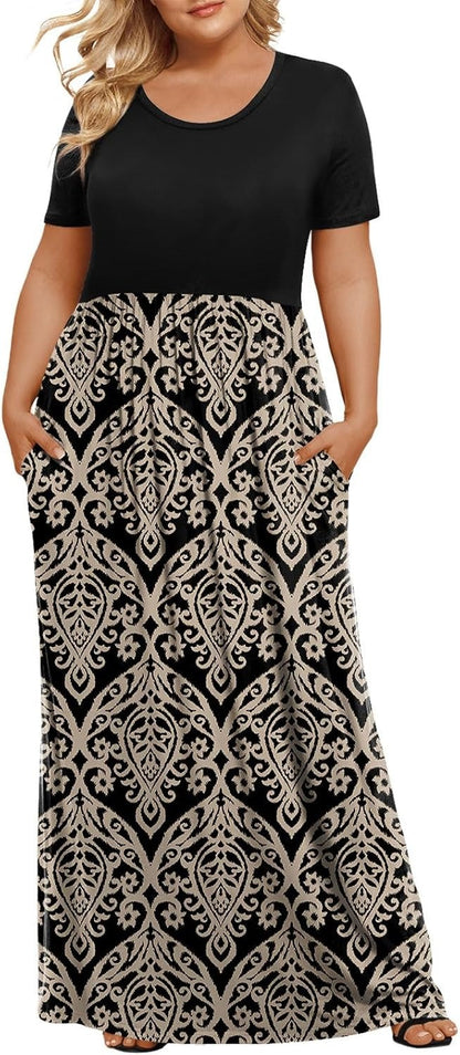 🔥Summer Best Seller🔥Women's Plus Size Maxi Dresses for Curvy