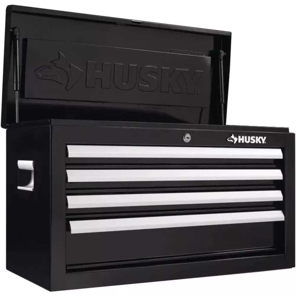 26 IN. W 4-DRAWER TOOL CHEST IN GLOSS BLACK