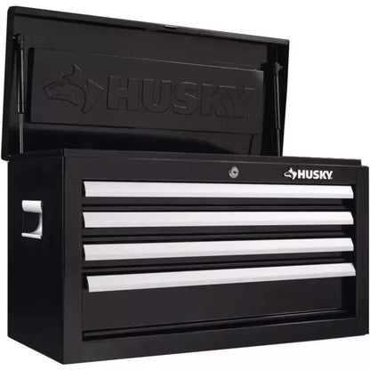 26 IN. W 4-DRAWER TOOL CHEST IN GLOSS BLACK