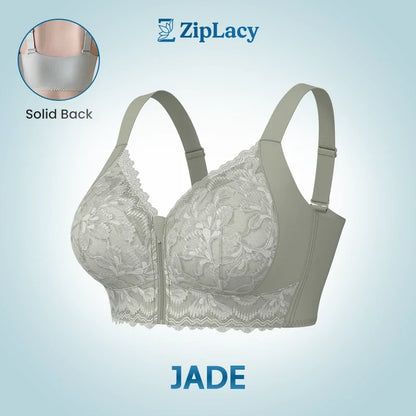 ZipLacy - Ultra Soft Front Zip Wireless Lifting Bra