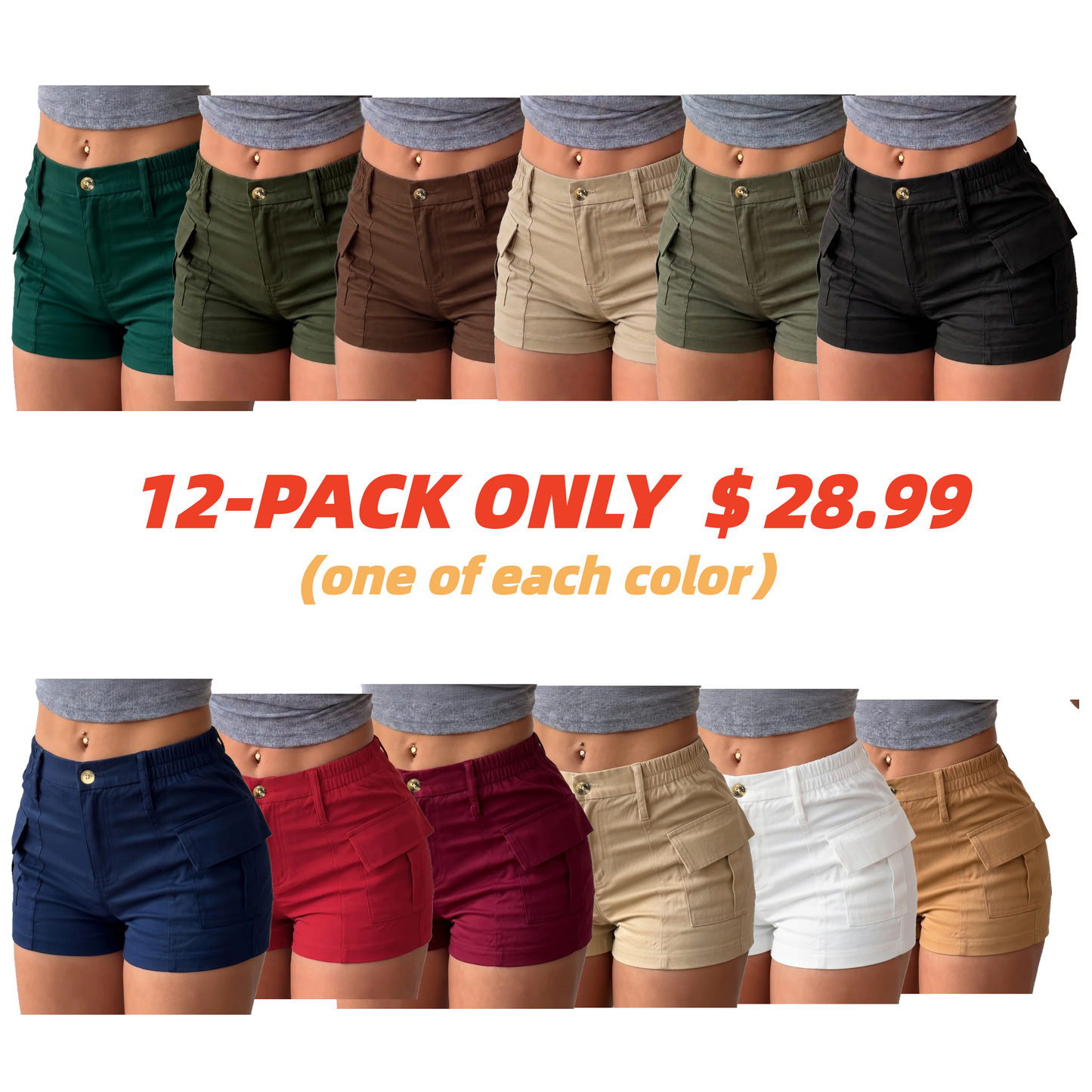 women’s shorts new summer cargo shorts, American vintage low rise slim fit booty shorts; simple everyday comfortable shorts; sporty casual bottoms; stylish vibe, easy flat styling Womenswear