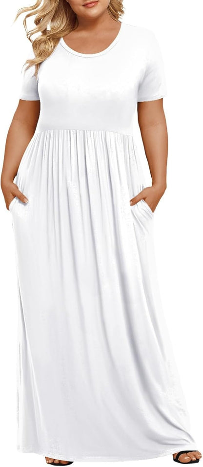 🔥Summer Best Seller🔥Women's Plus Size Maxi Dresses for Curvy