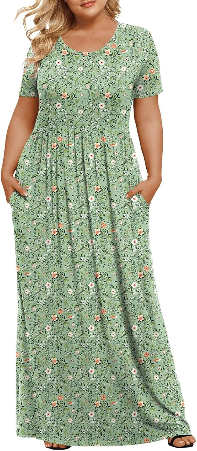 🔥Summer Best Seller🔥Women's Plus Size Maxi Dresses for Curvy