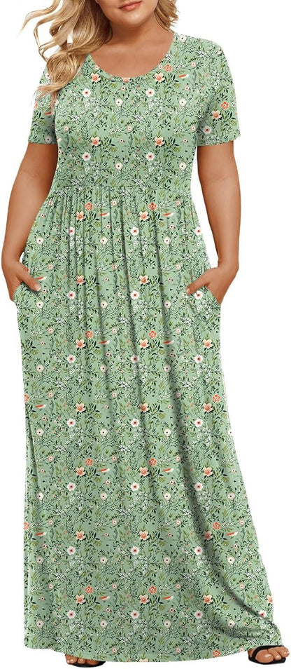 🔥Summer Best Seller🔥Women's Plus Size Maxi Dresses for Curvy