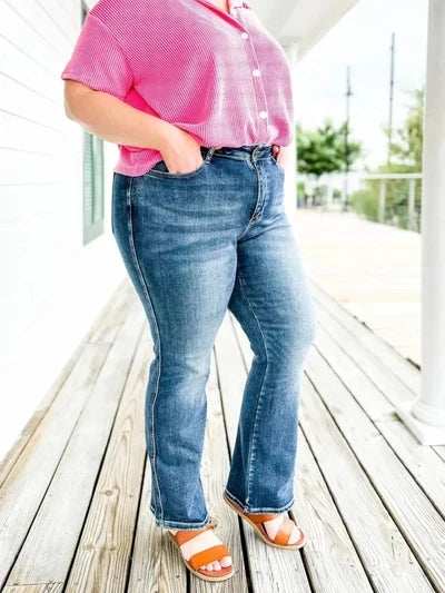 ✨HOT SALE 80% OFF👖New Tummy Control Bootcut Jeans