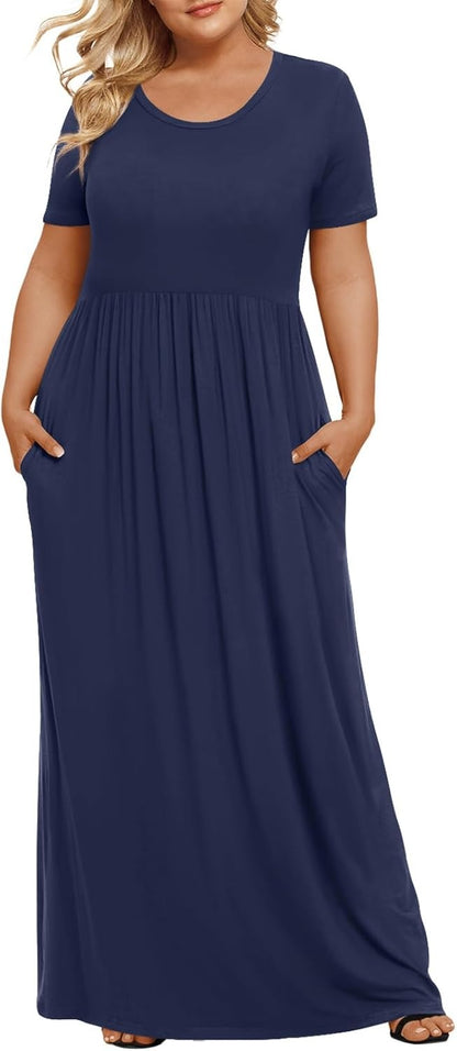 🔥Summer Best Seller🔥Women's Plus Size Maxi Dresses for Curvy