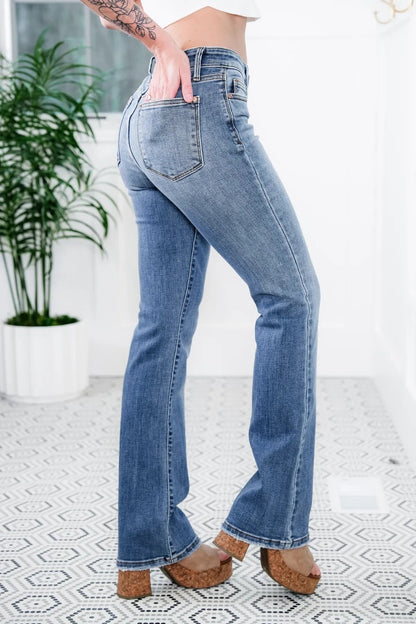 Holy Grail Tummy Control Bootcut Jeans (Tummy Control Cuffed Slim Fit Jeans (🔥 Buy 1, Get 1 FREE – Limited Time!))