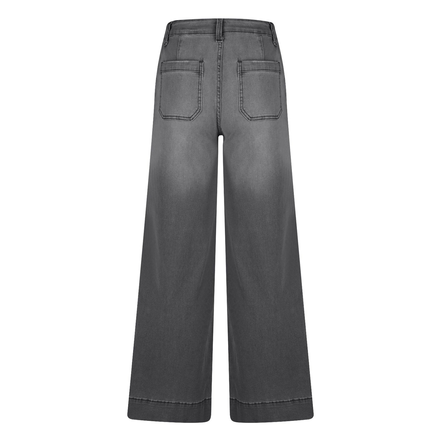 Miqool Women's Wide Leg Jeans Casual Loose Fit High Waisted Stretchy Baggy Denim Pants with Pockets