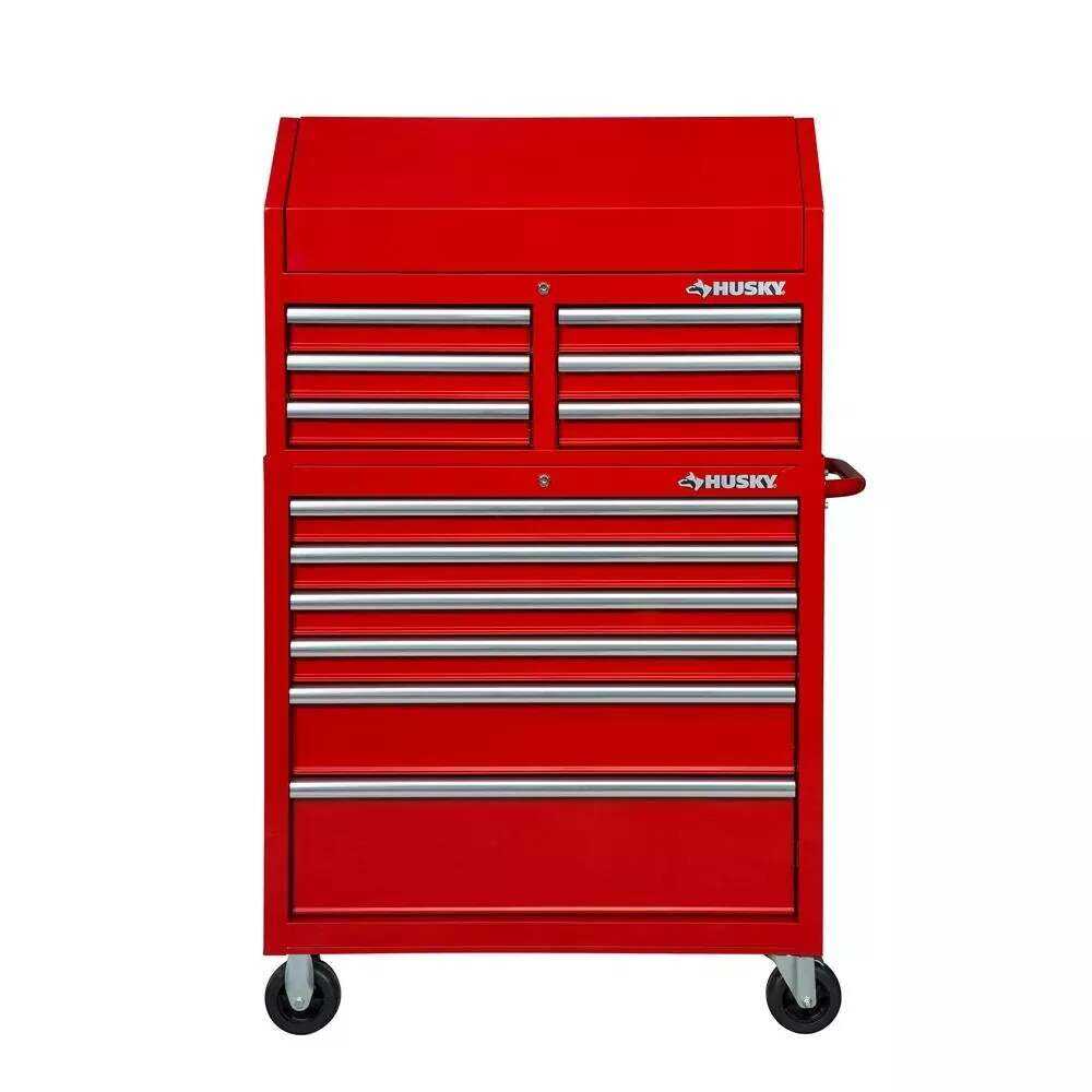 36 IN. 12-DRAWER TOOL CHEST AND CABINET COMBO IN GLOSS RED