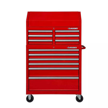 36 IN. 12-DRAWER TOOL CHEST AND CABINET COMBO IN GLOSS RED