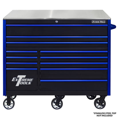 Extreme Tools RX Series 55” 12 Drawer Roller Cabinet with 150 lbs. Slides