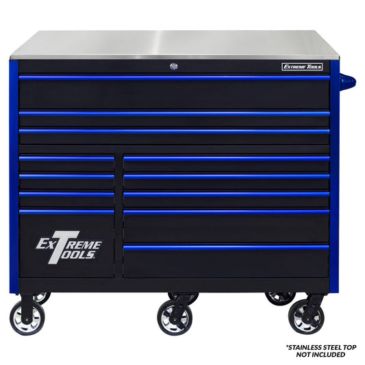 Extreme Tools RX Series 55” 12 Drawer Roller Cabinet with 150 lbs. Slides