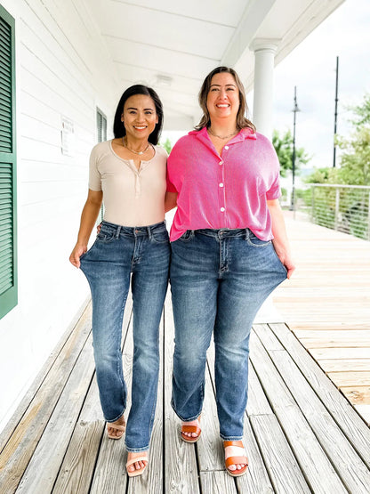 Holy Grail Tummy Control Bootcut Jeans (Tummy Control Cuffed Slim Fit Jeans (🔥 Buy 1, Get 1 FREE – Limited Time!))