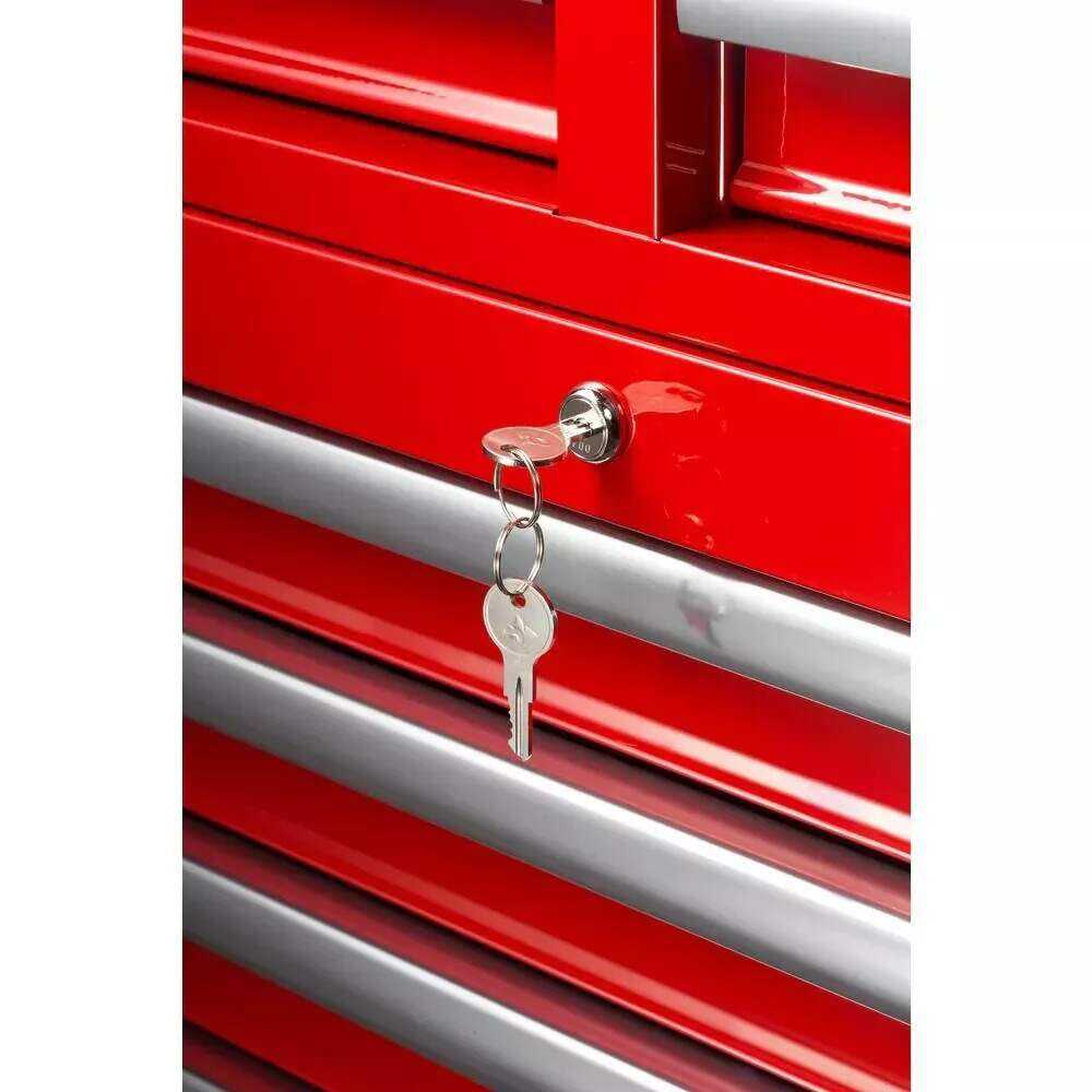 36 IN. 12-DRAWER TOOL CHEST AND CABINET COMBO IN GLOSS RED
