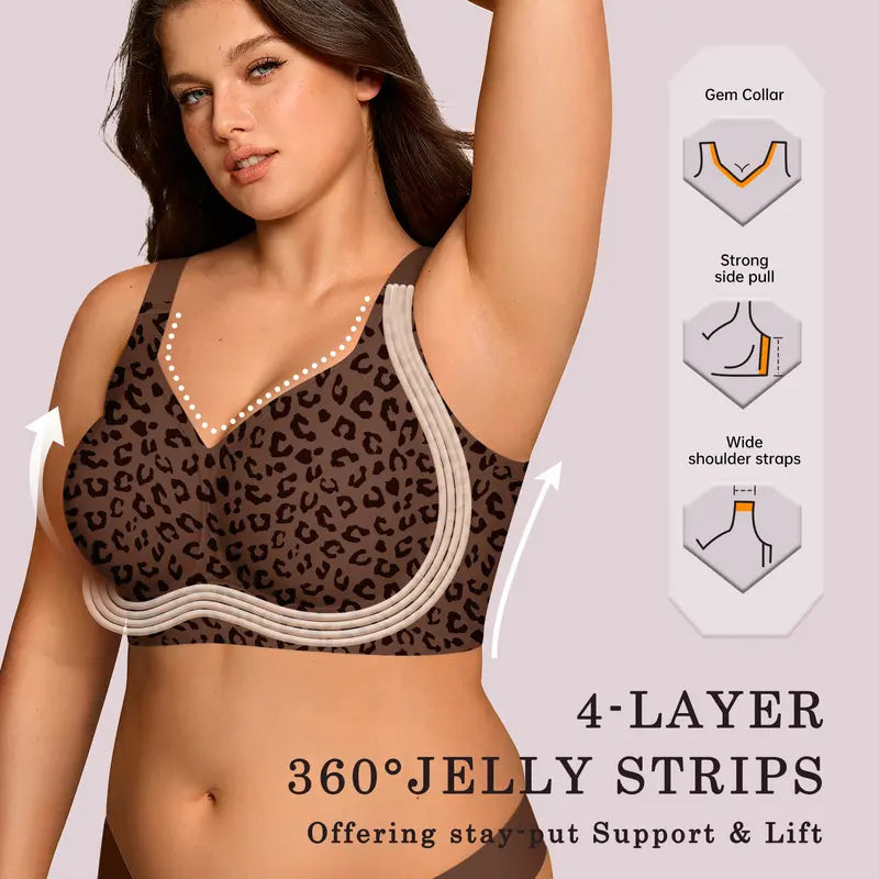Seamless Deep V Push-Up Wireless Bra