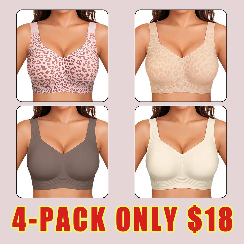 Seamless Deep V Push-Up Wireless Bra