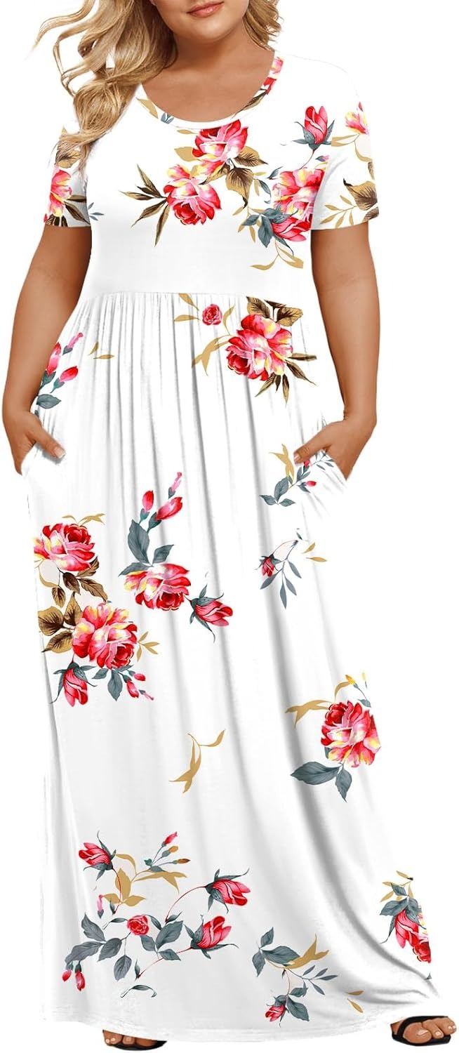 🔥Summer Best Seller🔥Women's Plus Size Maxi Dresses for Curvy