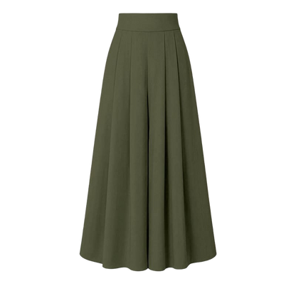 Women's High-Waisted Flowy Wide Leg Palazzo Pants with Pockets