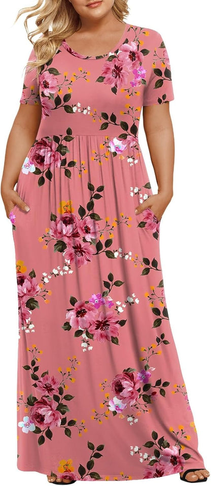 🔥Summer Best Seller🔥Women's Plus Size Maxi Dresses for Curvy